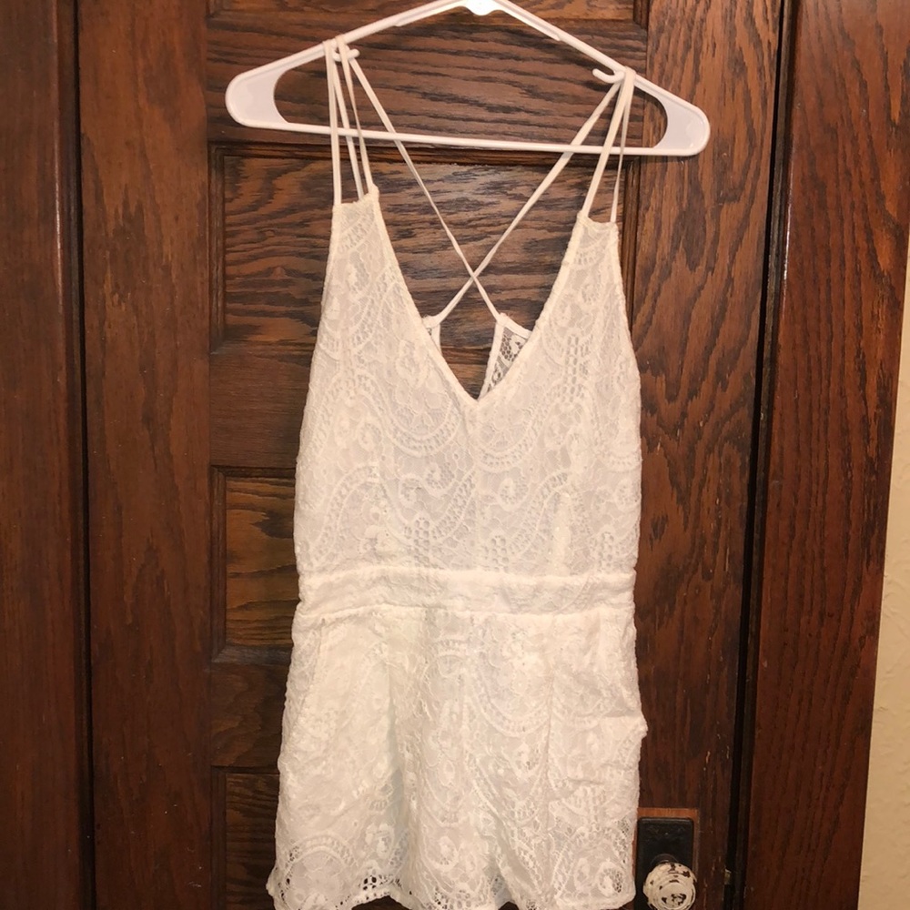 White Lace Romper